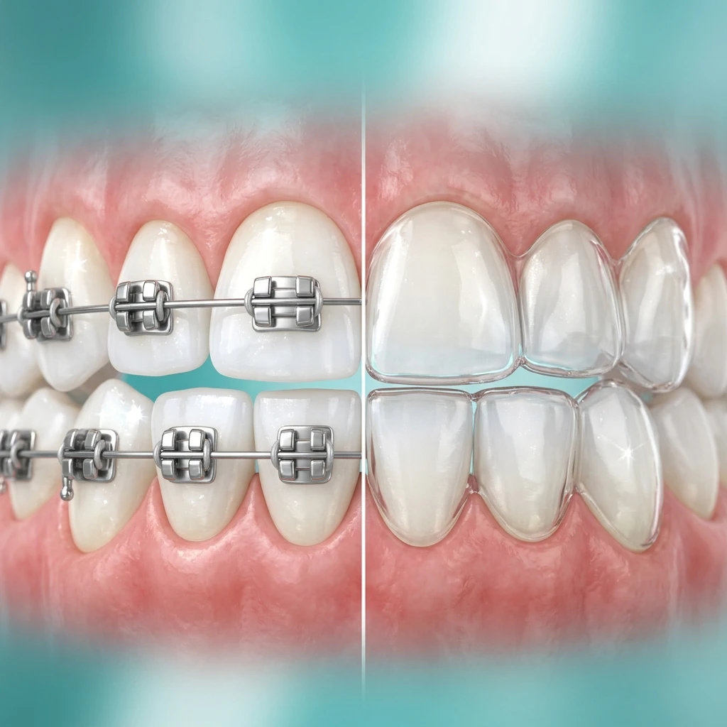 Invisalign clear aligners vs traditional dental braces