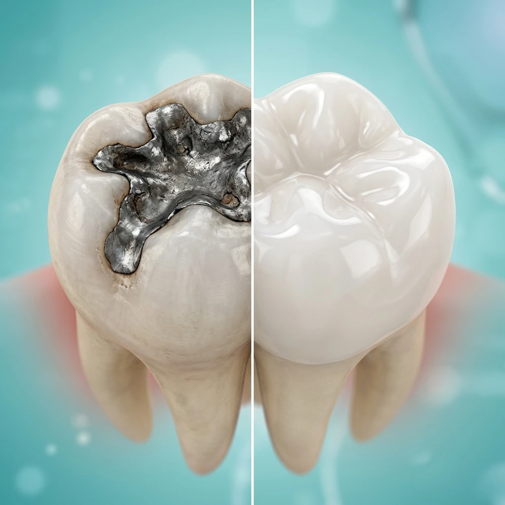Dental fillings composite vs amalgam comparison