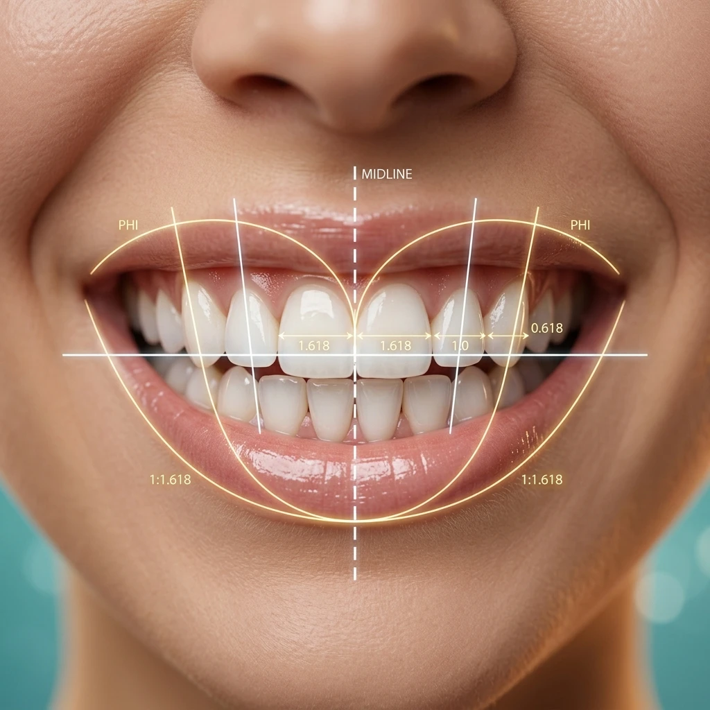 Golden ratio cosmetic smile makeover design